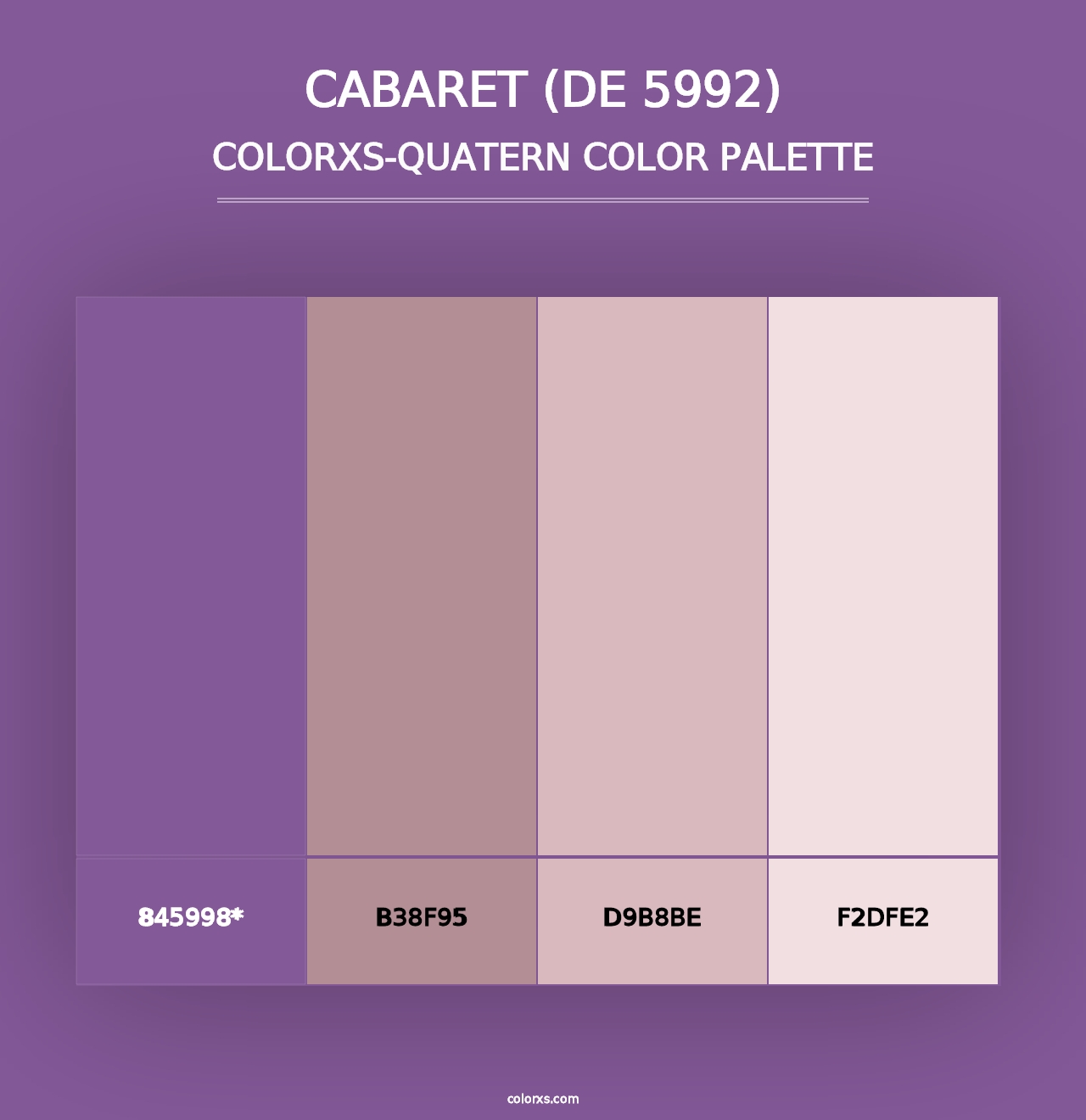 Cabaret (DE 5992) - Colorxs Quad Palette