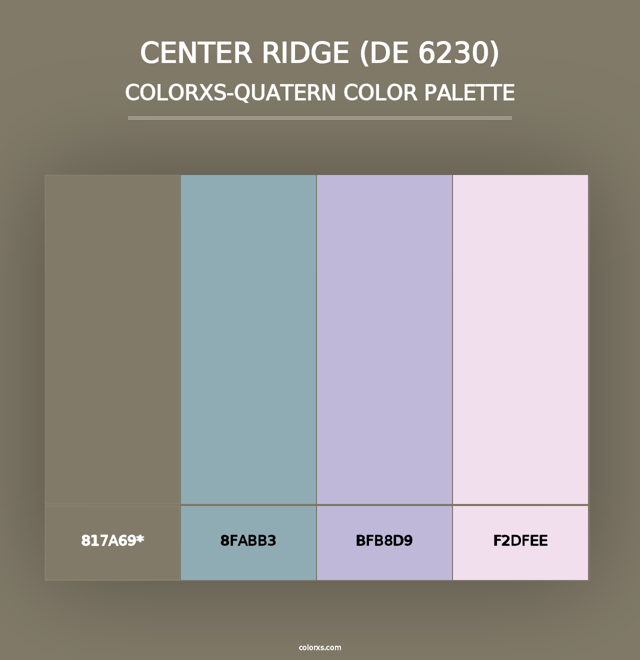 Center Ridge (DE 6230) - Colorxs Quad Palette