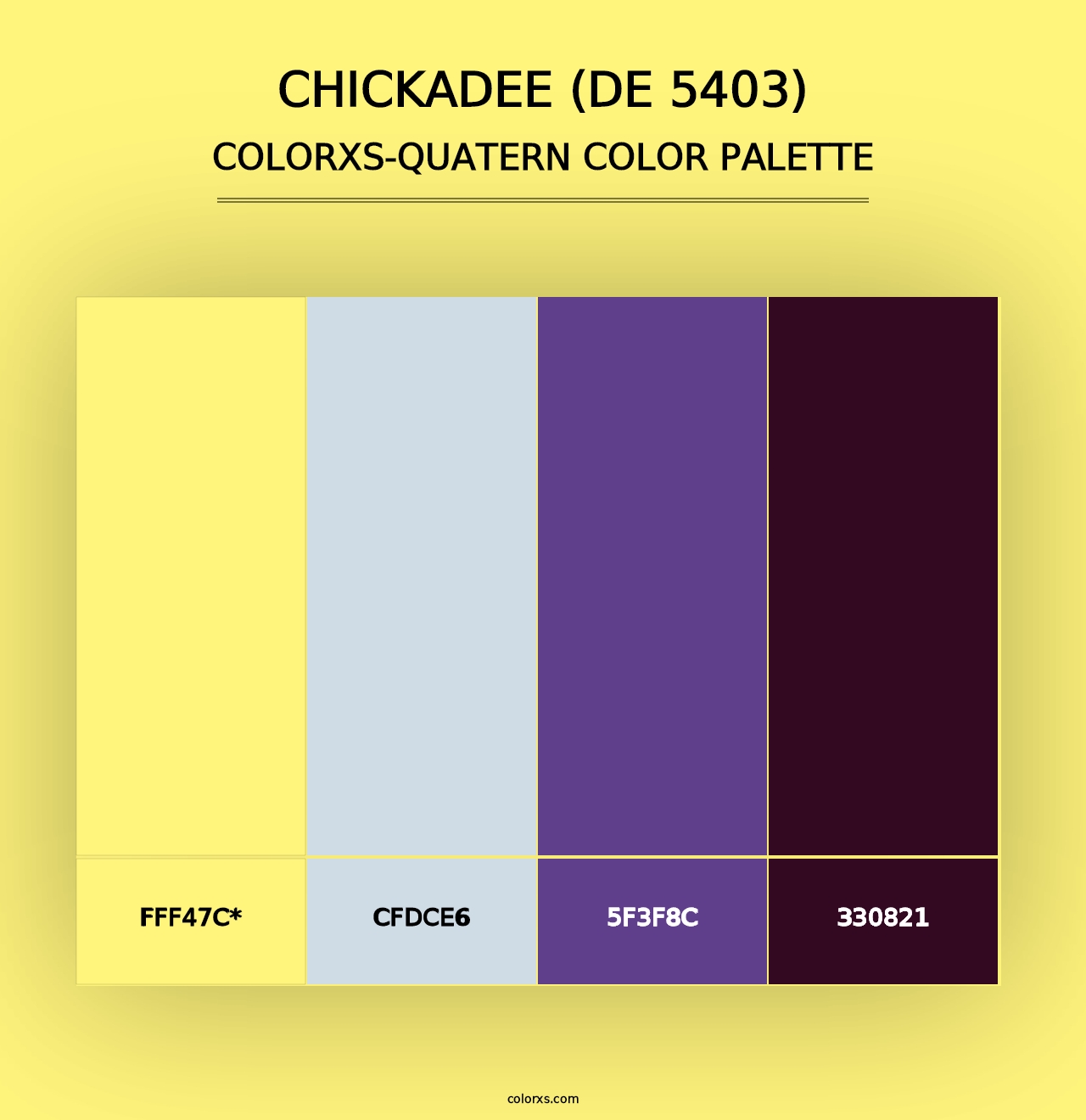 Chickadee (DE 5403) - Colorxs Quad Palette