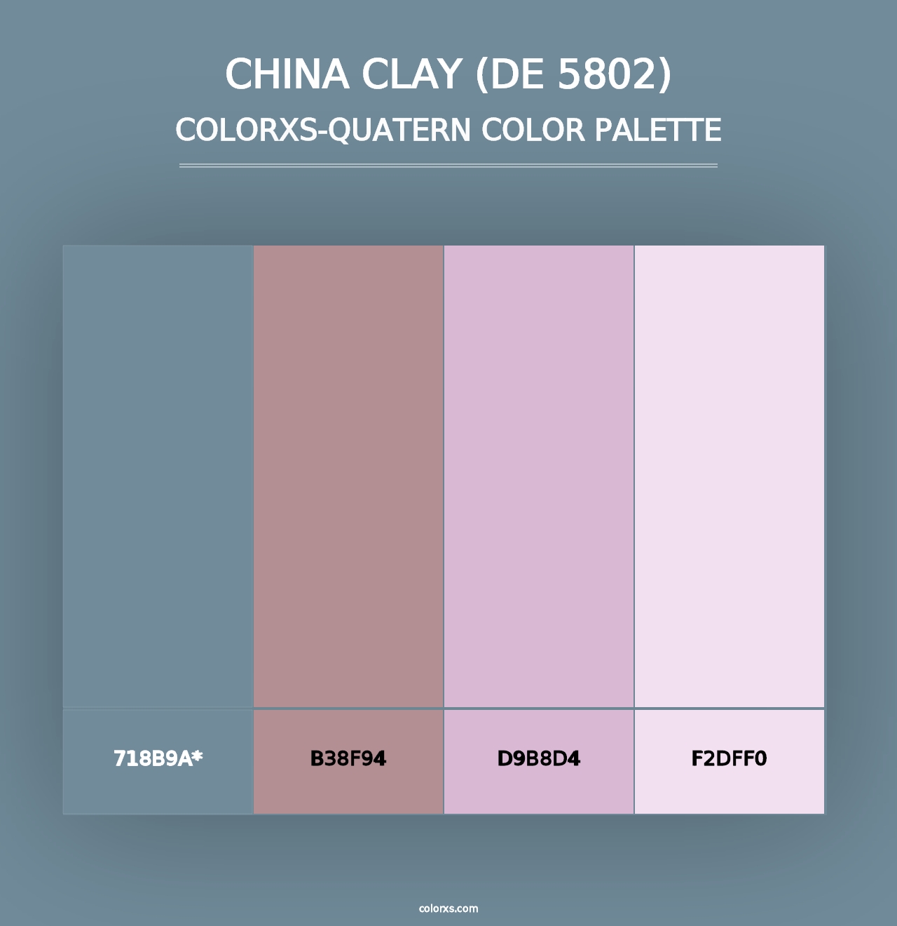 China Clay (DE 5802) - Colorxs Quad Palette