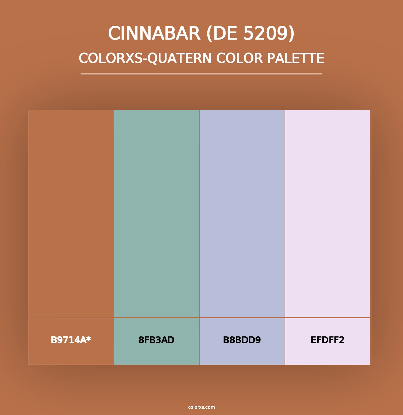 Cinnabar (DE 5209) - Colorxs Quad Palette