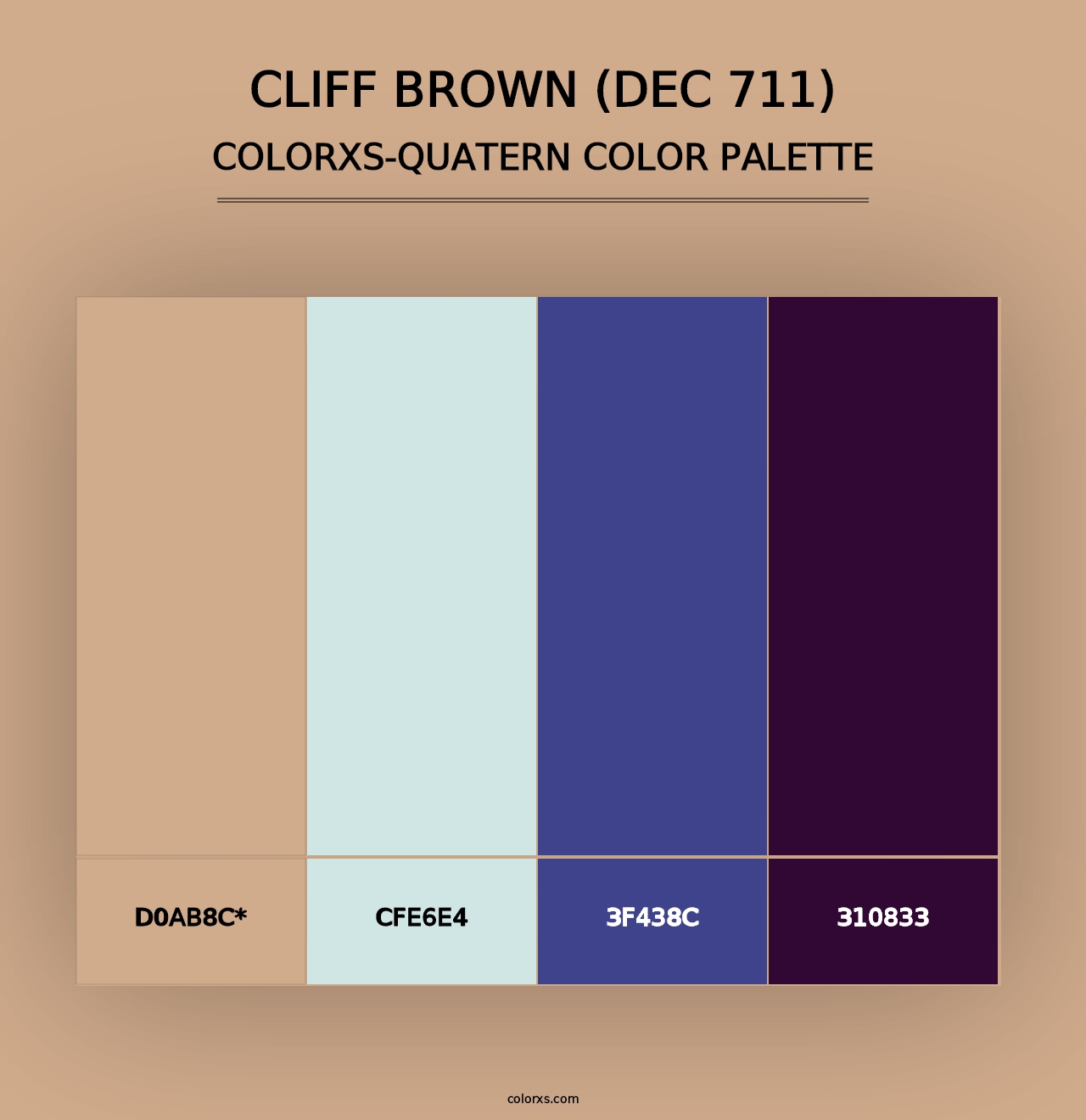 Cliff Brown (DEC 711) - Colorxs Quad Palette