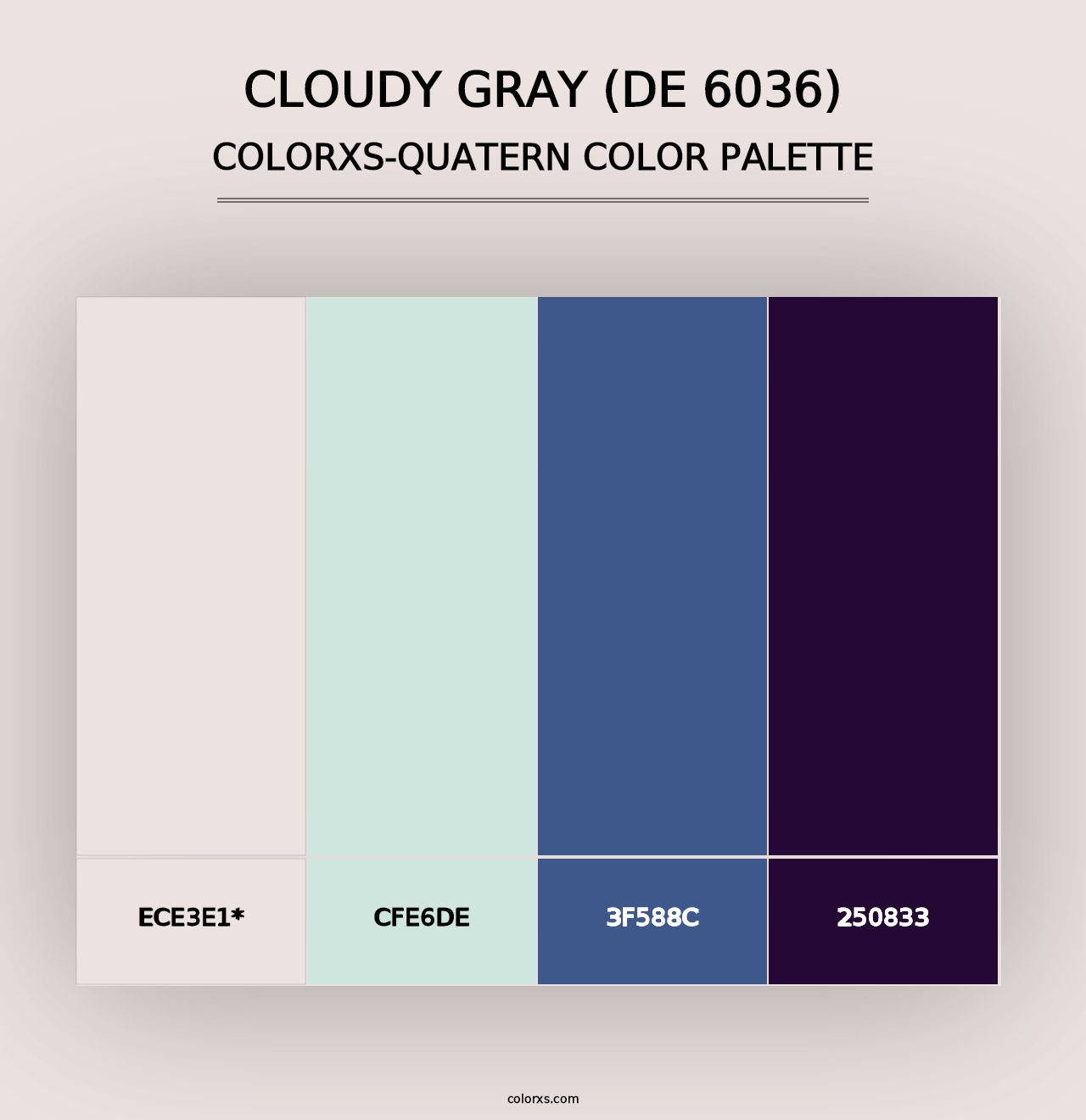 Cloudy Gray (DE 6036) - Colorxs Quad Palette