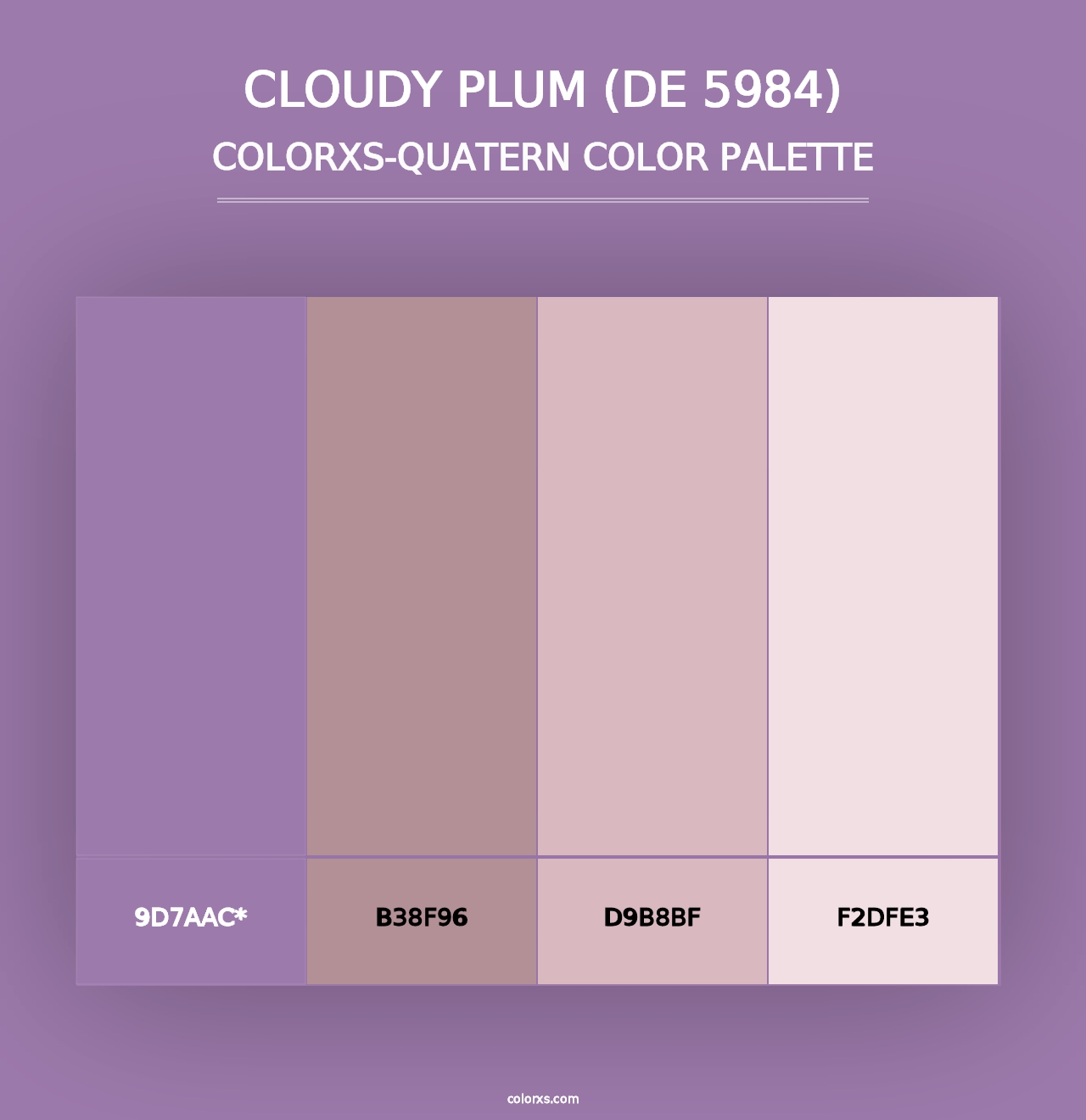 Cloudy Plum (DE 5984) - Colorxs Quad Palette