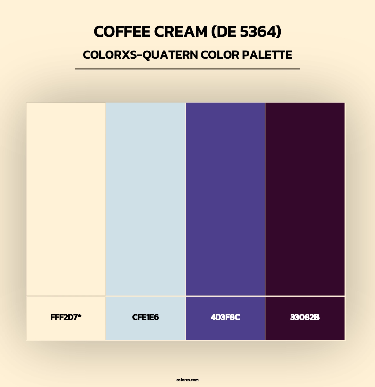 Coffee Cream (DE 5364) - Colorxs Quad Palette