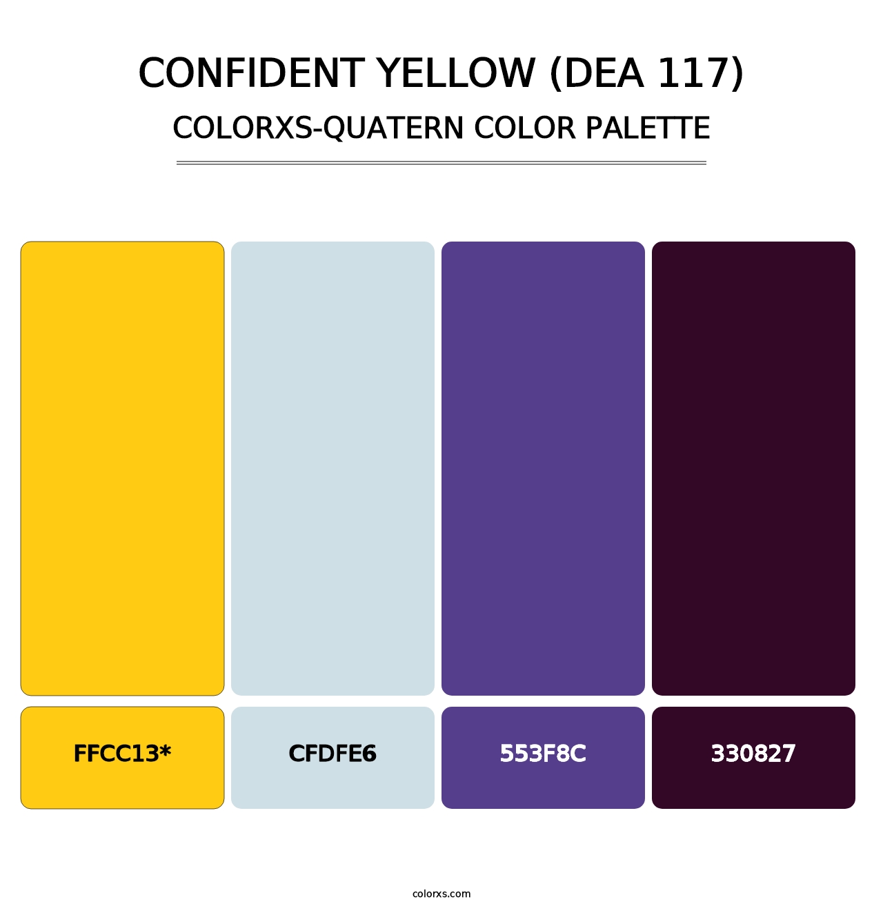 Confident Yellow (DEA 117) - Colorxs Quad Palette