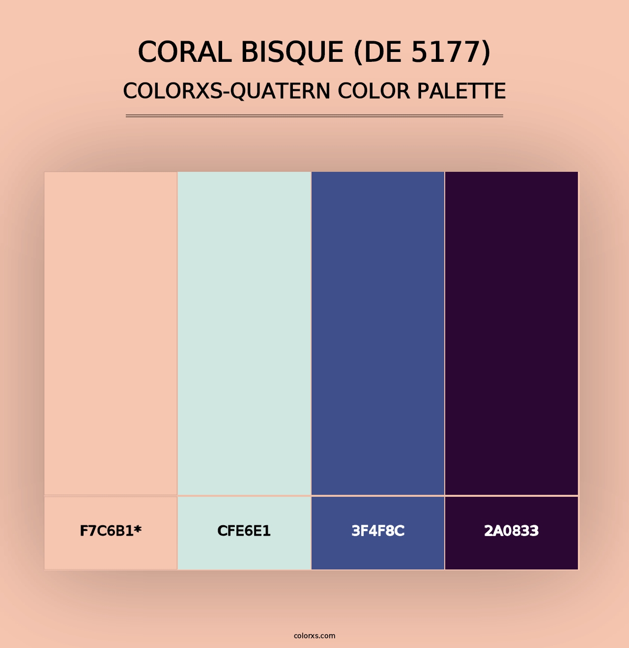 Coral Bisque (DE 5177) - Colorxs Quad Palette