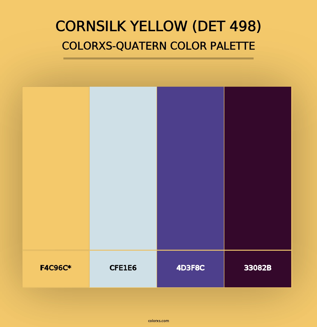 Cornsilk Yellow (DET 498) - Colorxs Quad Palette