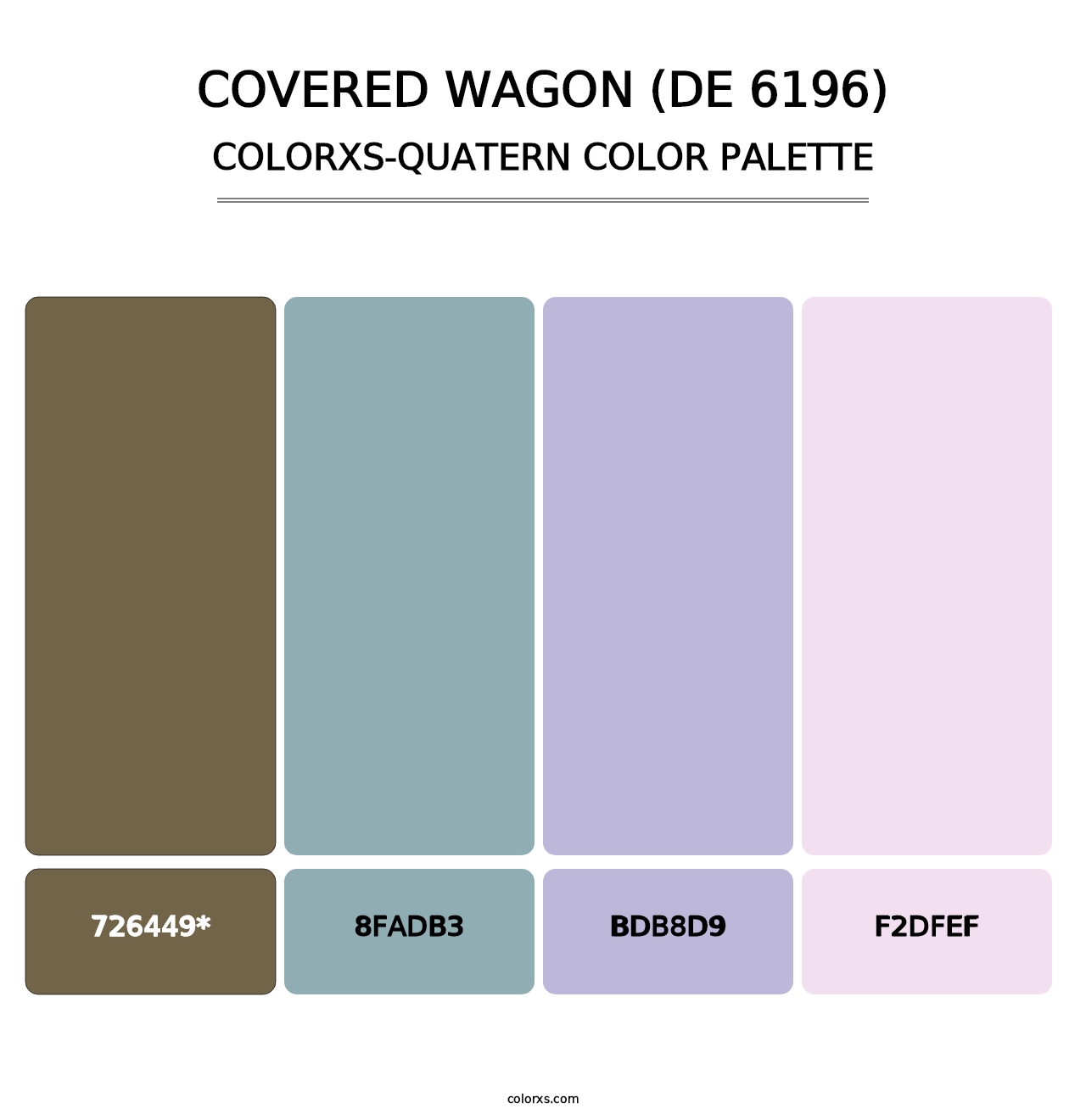 Covered Wagon (DE 6196) - Colorxs Quad Palette