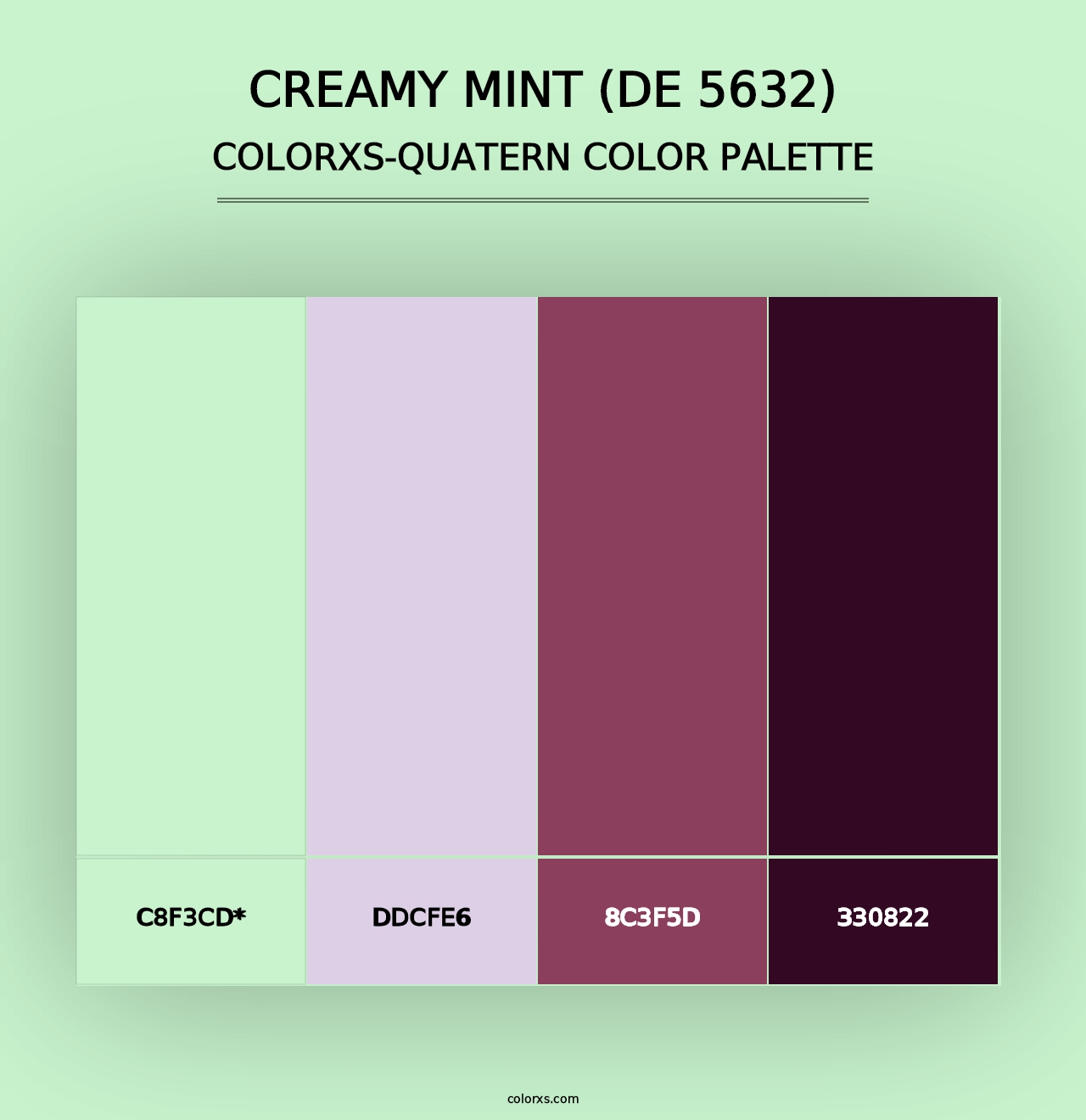 Creamy Mint (DE 5632) - Colorxs Quad Palette