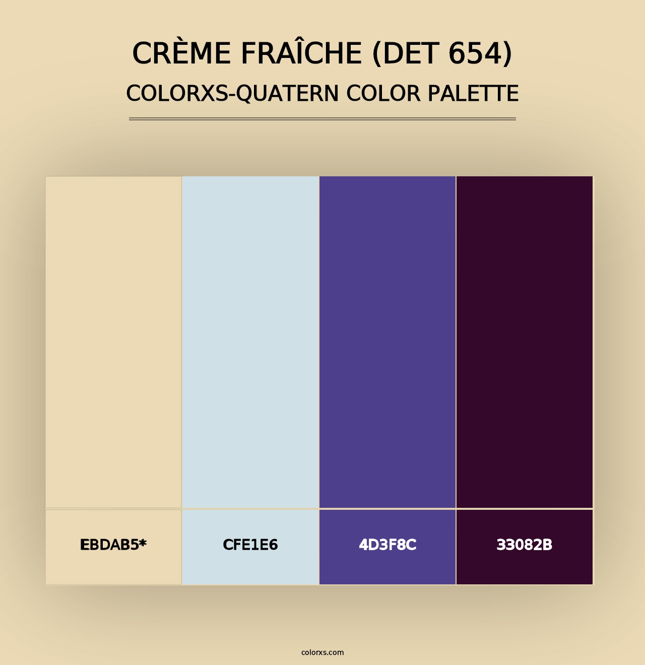 Crème Fraîche (DET 654) - Colorxs Quad Palette