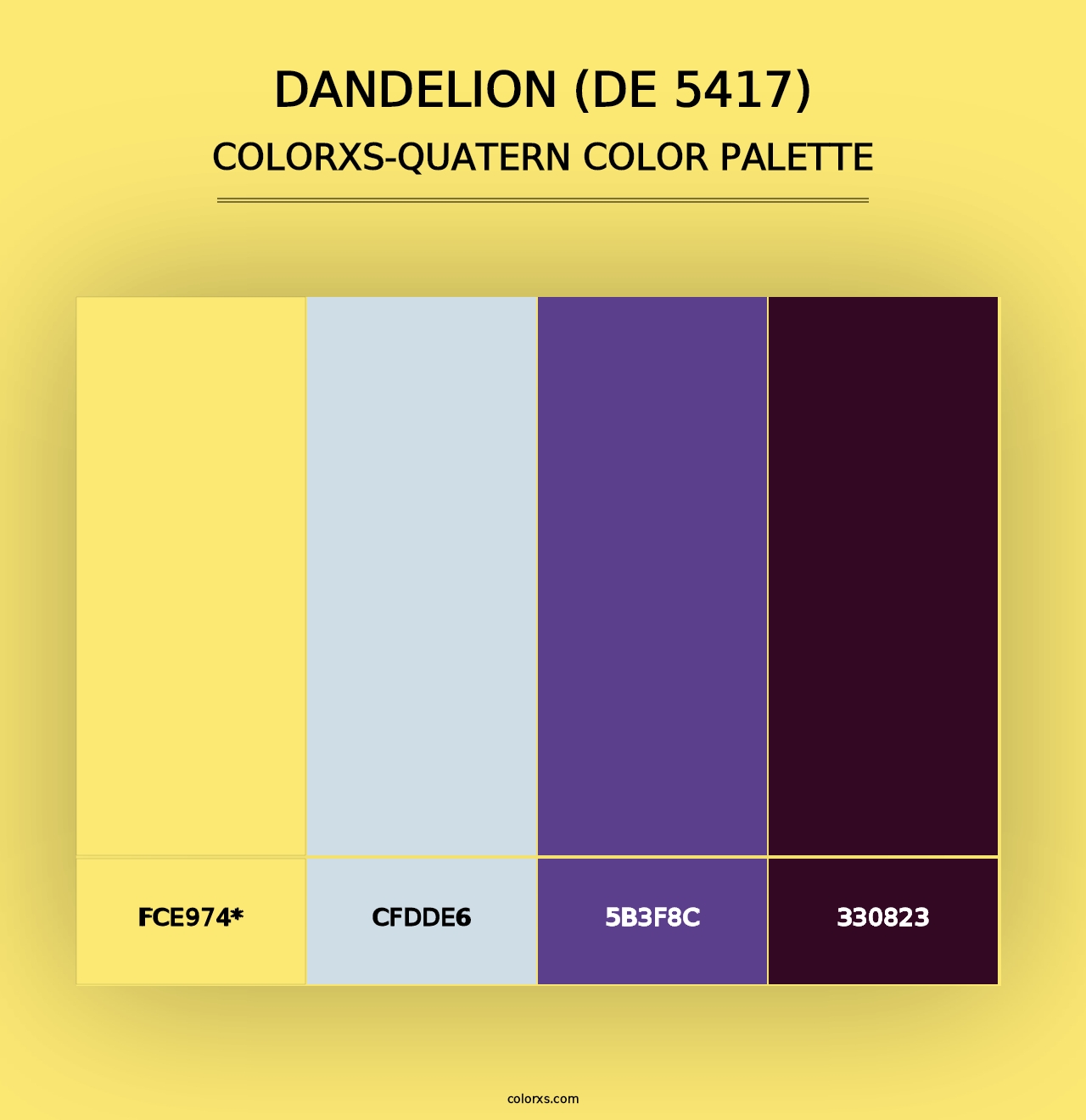 Dandelion (DE 5417) - Colorxs Quad Palette