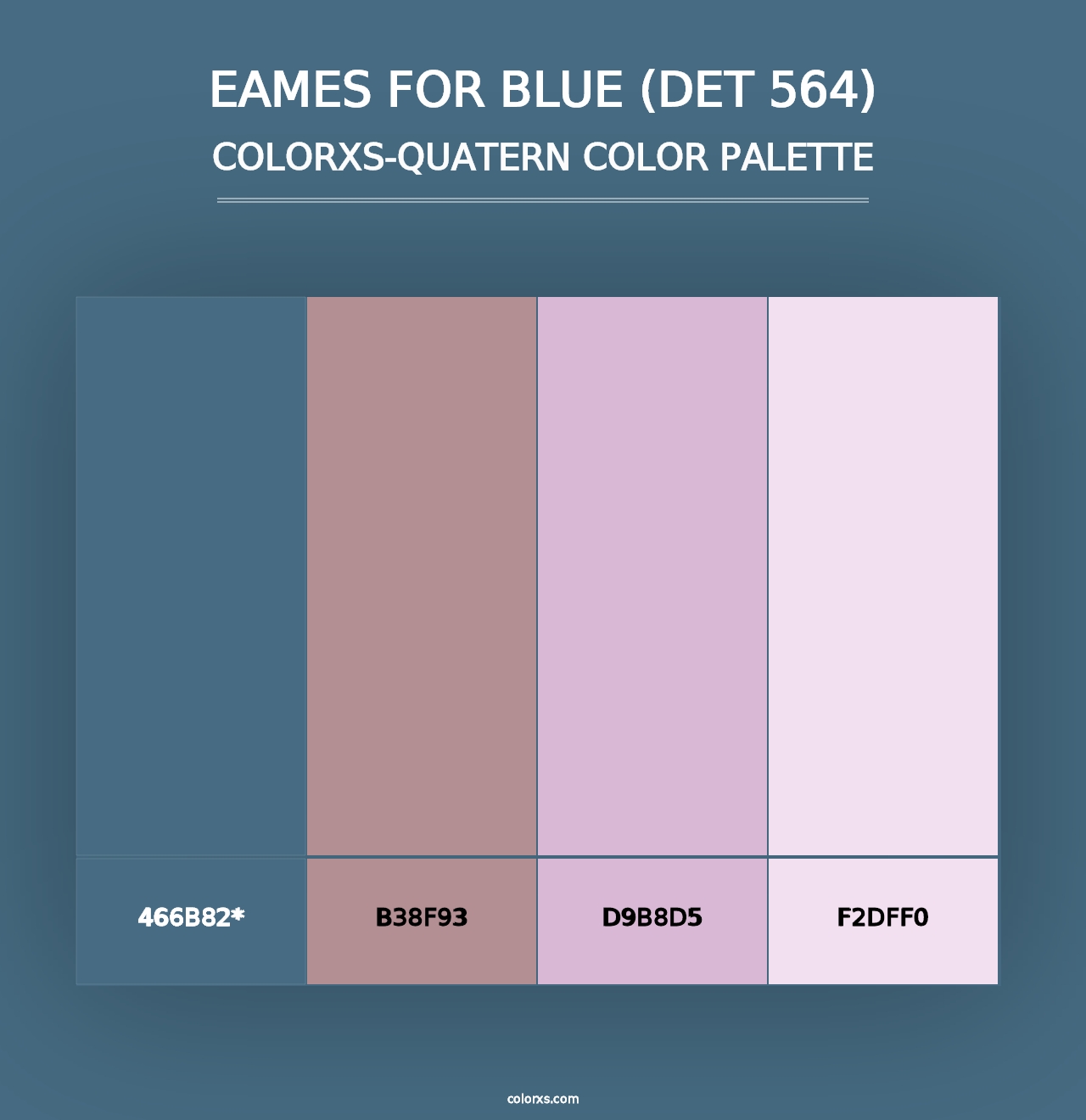 Eames for Blue (DET 564) - Colorxs Quad Palette