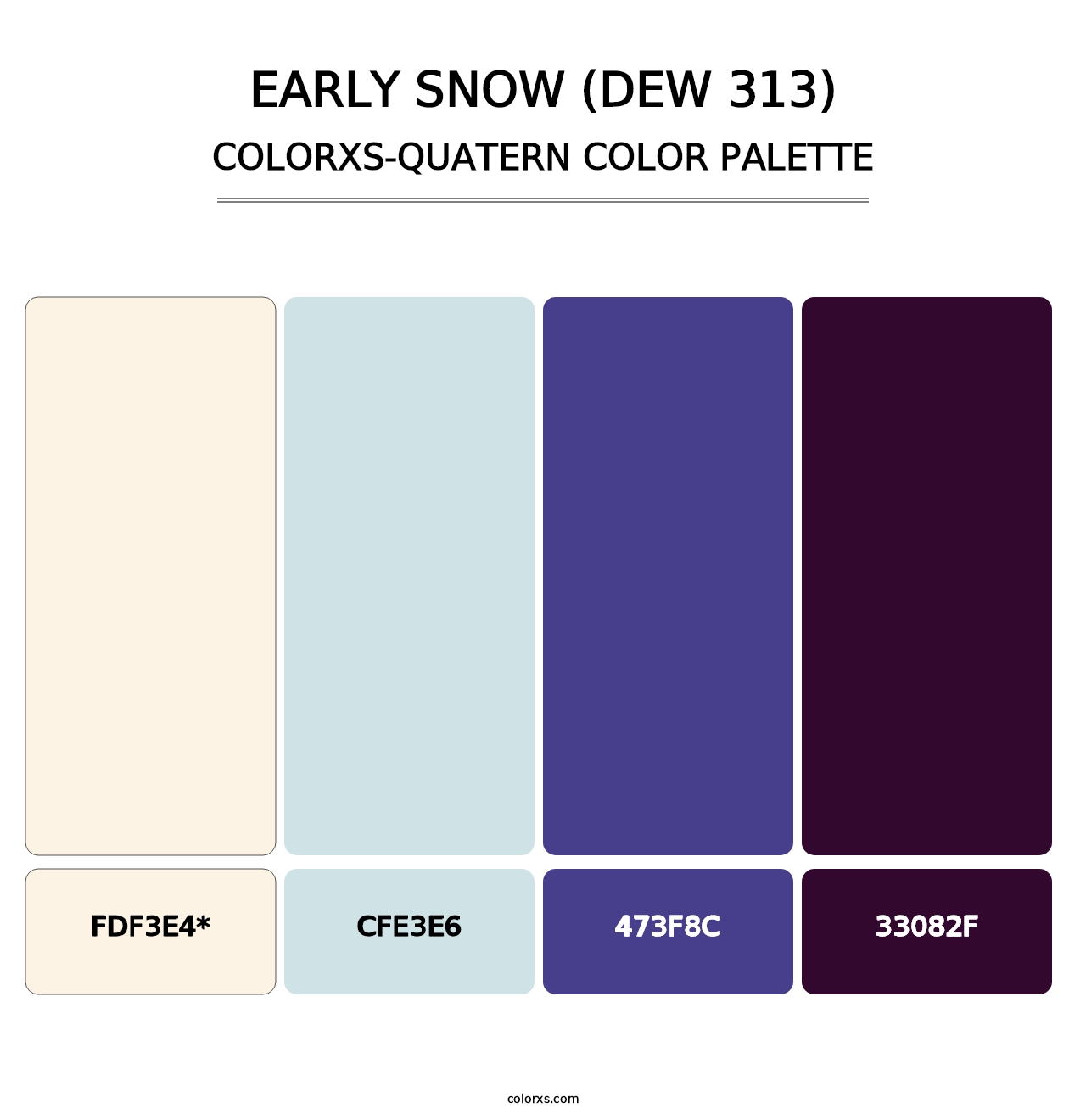 Early Snow (DEW 313) - Colorxs Quad Palette