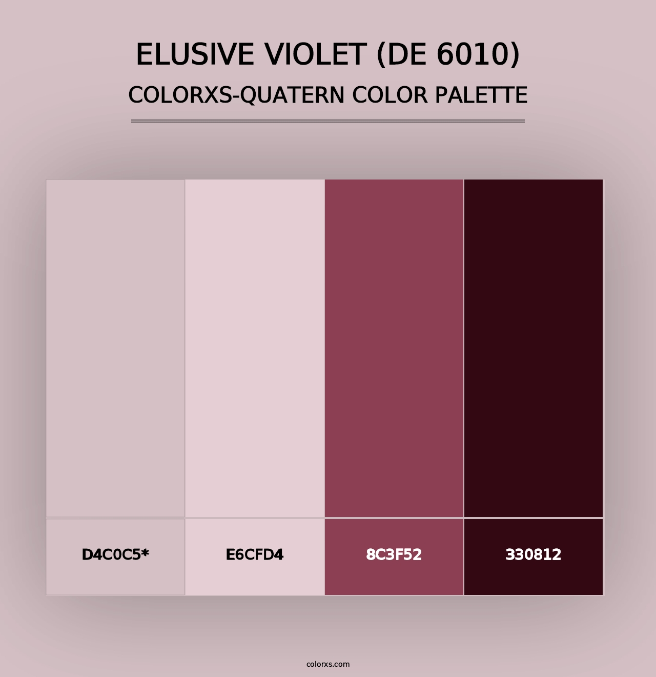 Elusive Violet (DE 6010) - Colorxs Quad Palette