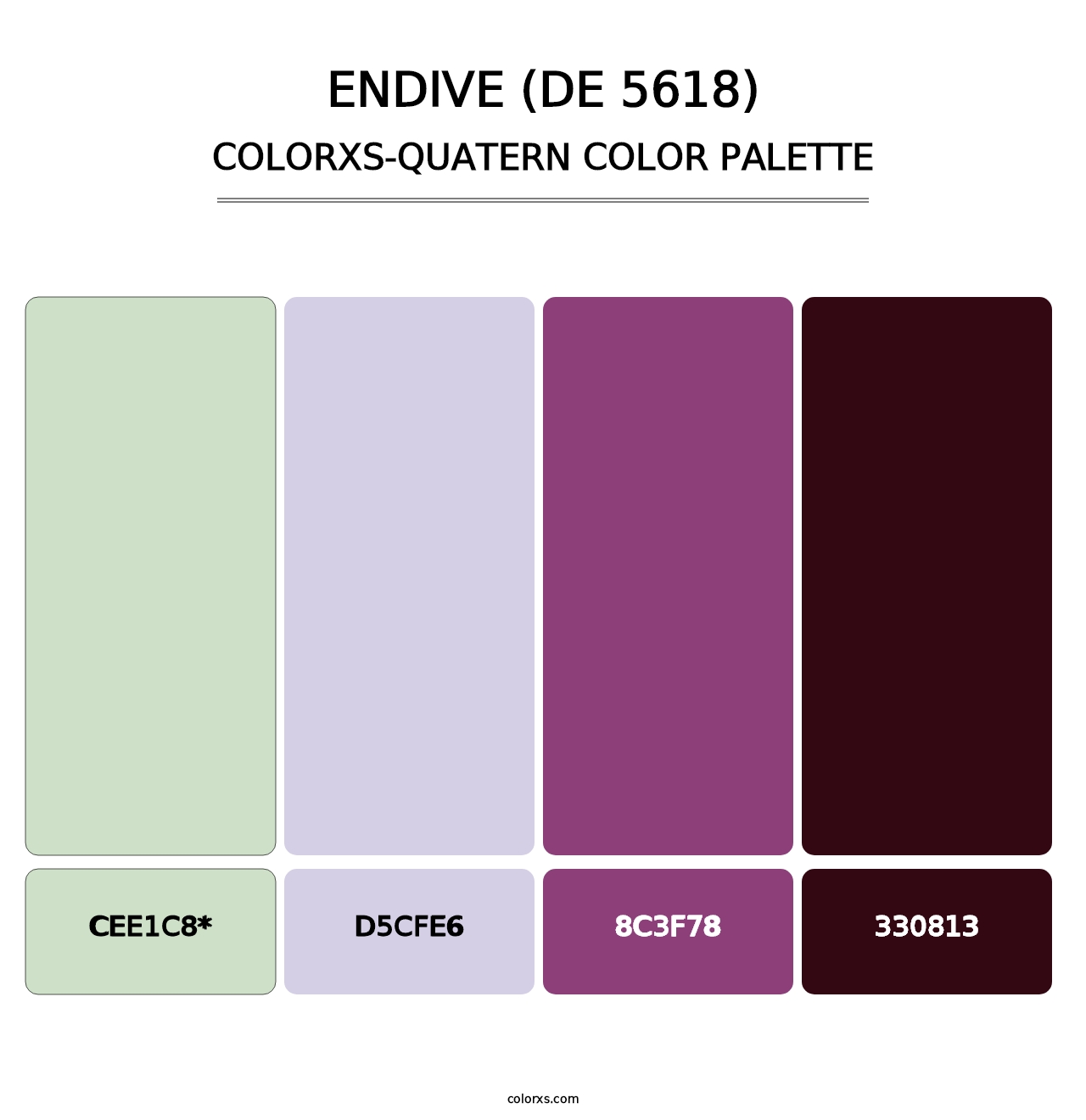 Endive (DE 5618) - Colorxs Quad Palette