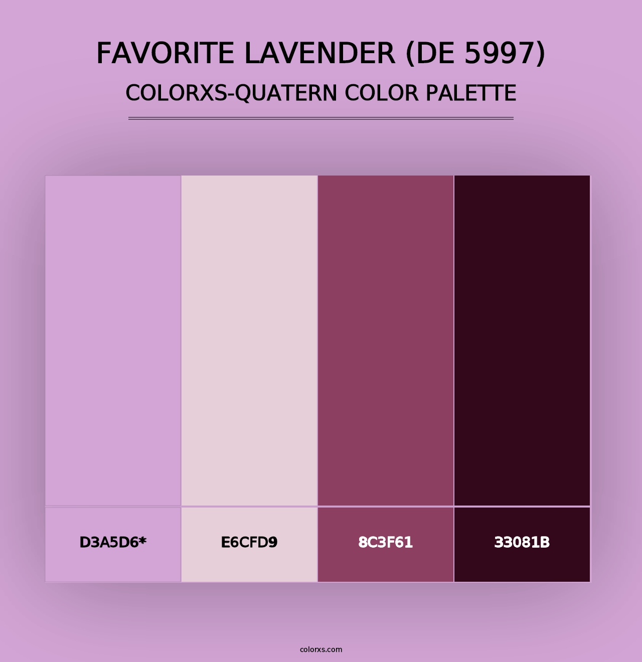 Favorite Lavender (DE 5997) - Colorxs Quad Palette