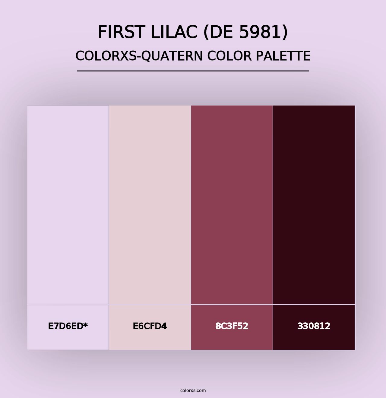 First Lilac (DE 5981) - Colorxs Quad Palette