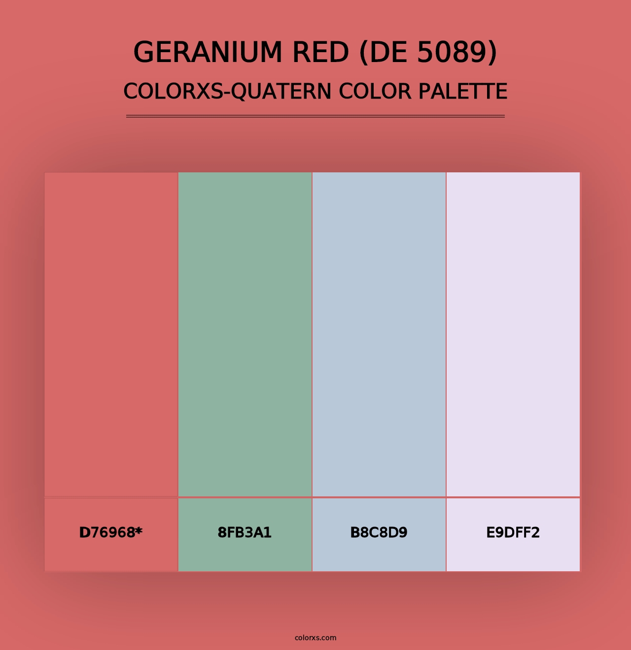 Geranium Red (DE 5089) - Colorxs Quad Palette