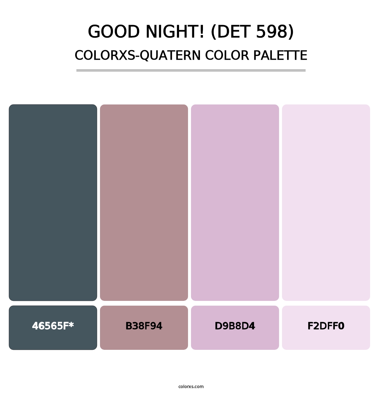 Good Night! (DET 598) - Colorxs Quad Palette