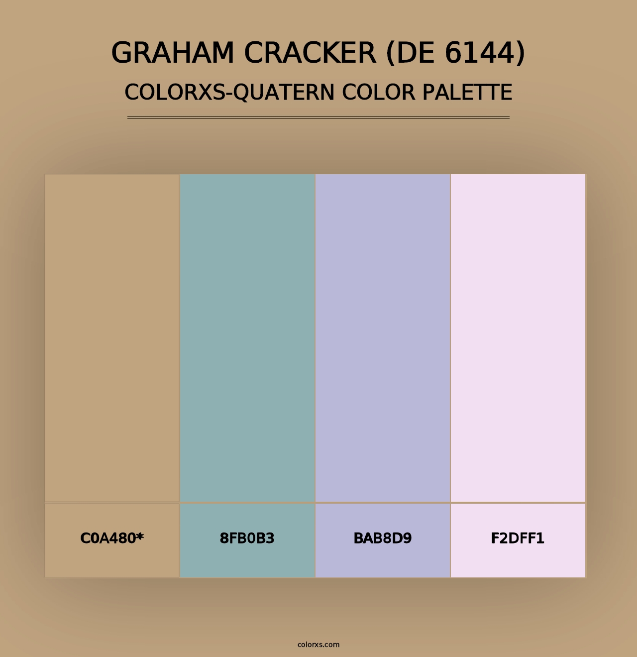 Graham Cracker (DE 6144) - Colorxs Quad Palette