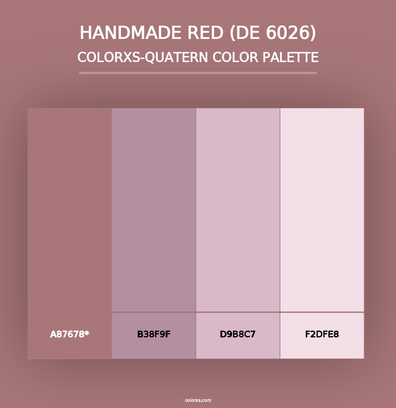 Handmade Red (DE 6026) - Colorxs Quad Palette