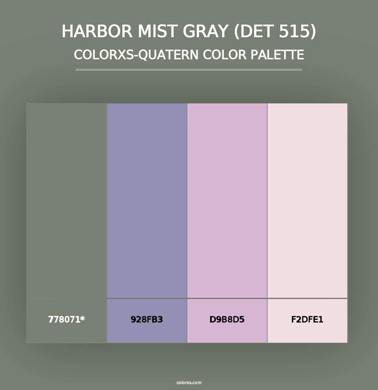 Harbor Mist Gray (DET 515) - Colorxs Quad Palette