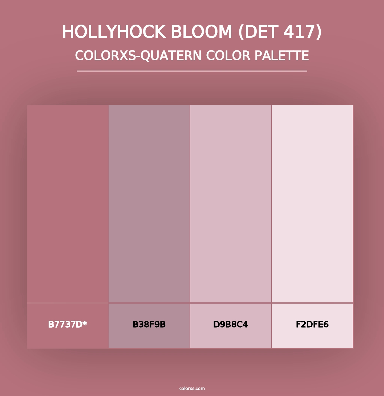 Hollyhock Bloom (DET 417) - Colorxs Quad Palette