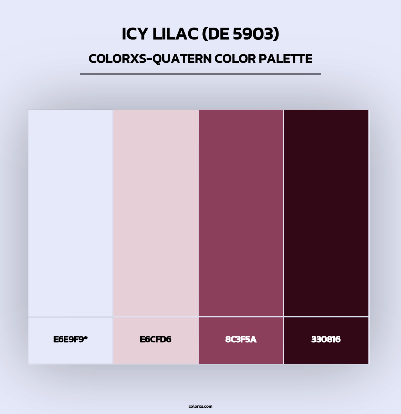 Icy Lilac (DE 5903) - Colorxs Quad Palette