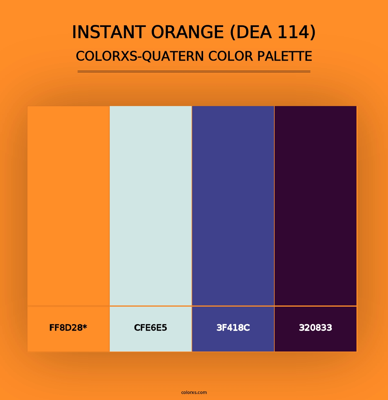 Instant Orange (DEA 114) - Colorxs Quad Palette