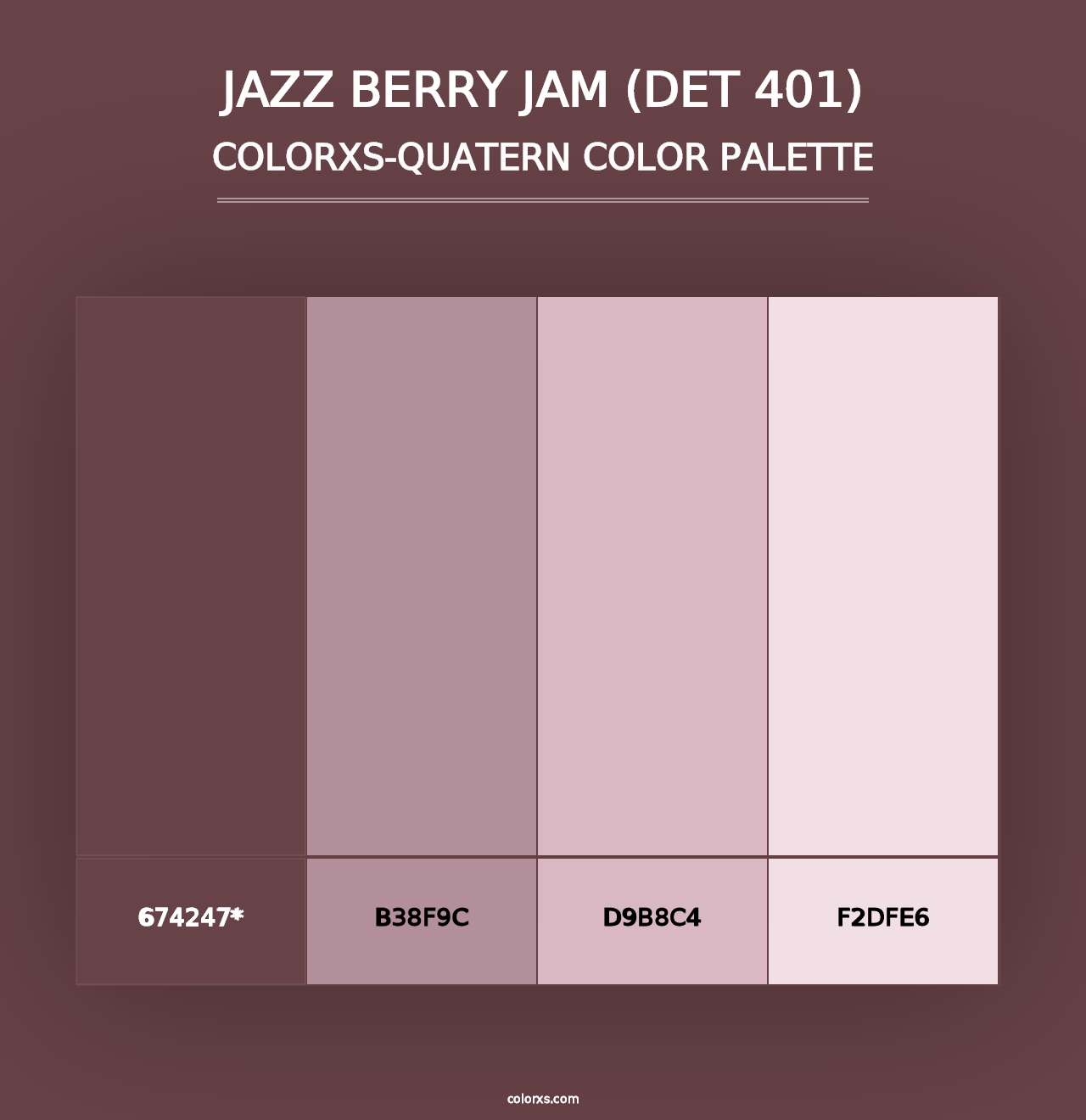 Jazz Berry Jam (DET 401) - Colorxs Quad Palette