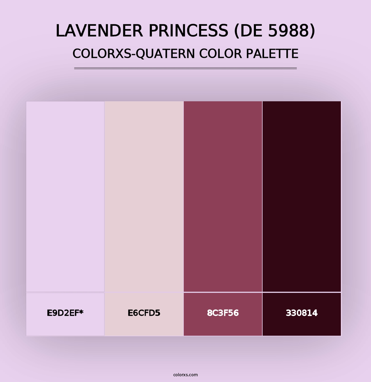 Lavender Princess (DE 5988) - Colorxs Quad Palette