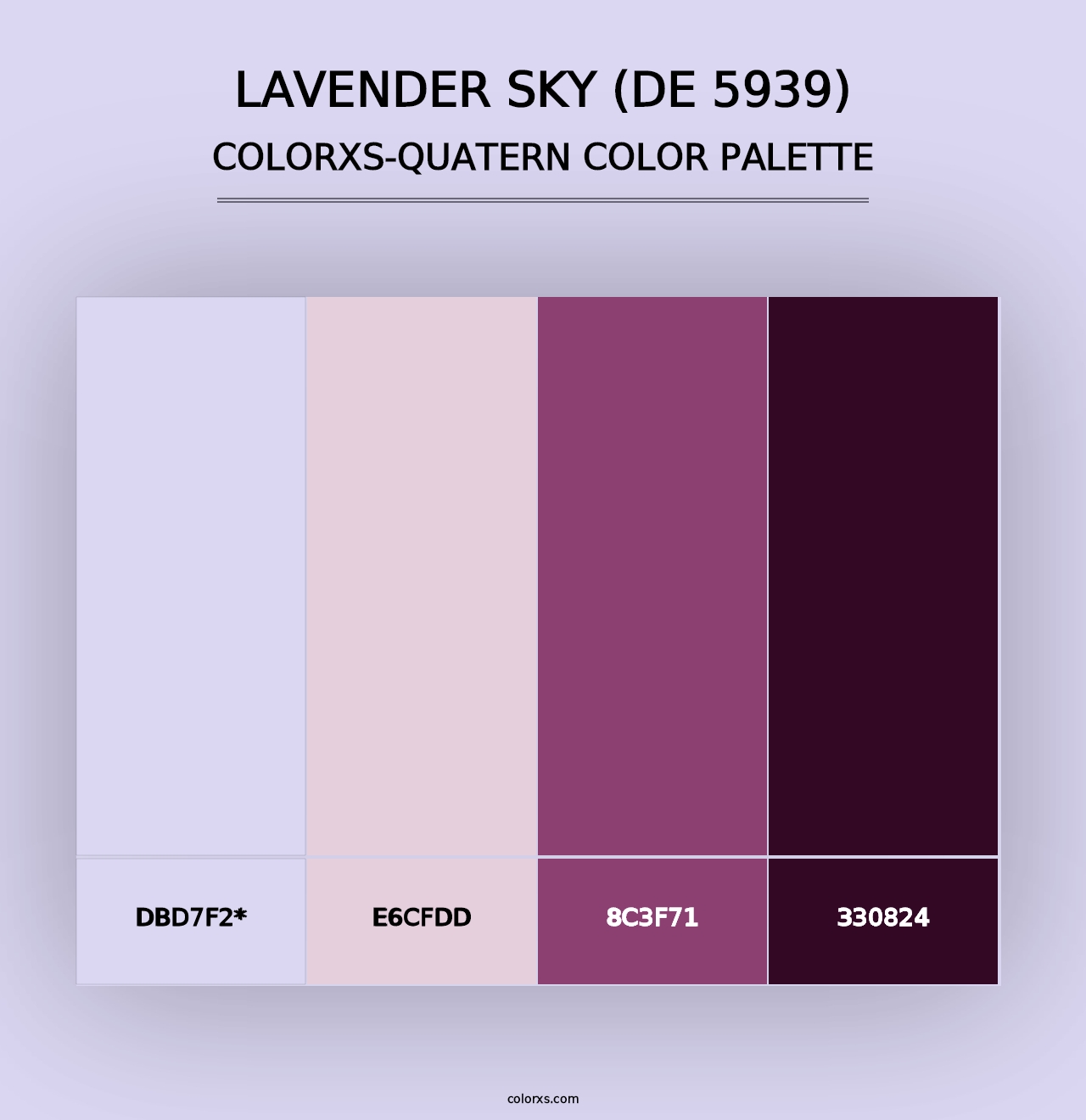 Lavender Sky (DE 5939) - Colorxs Quad Palette