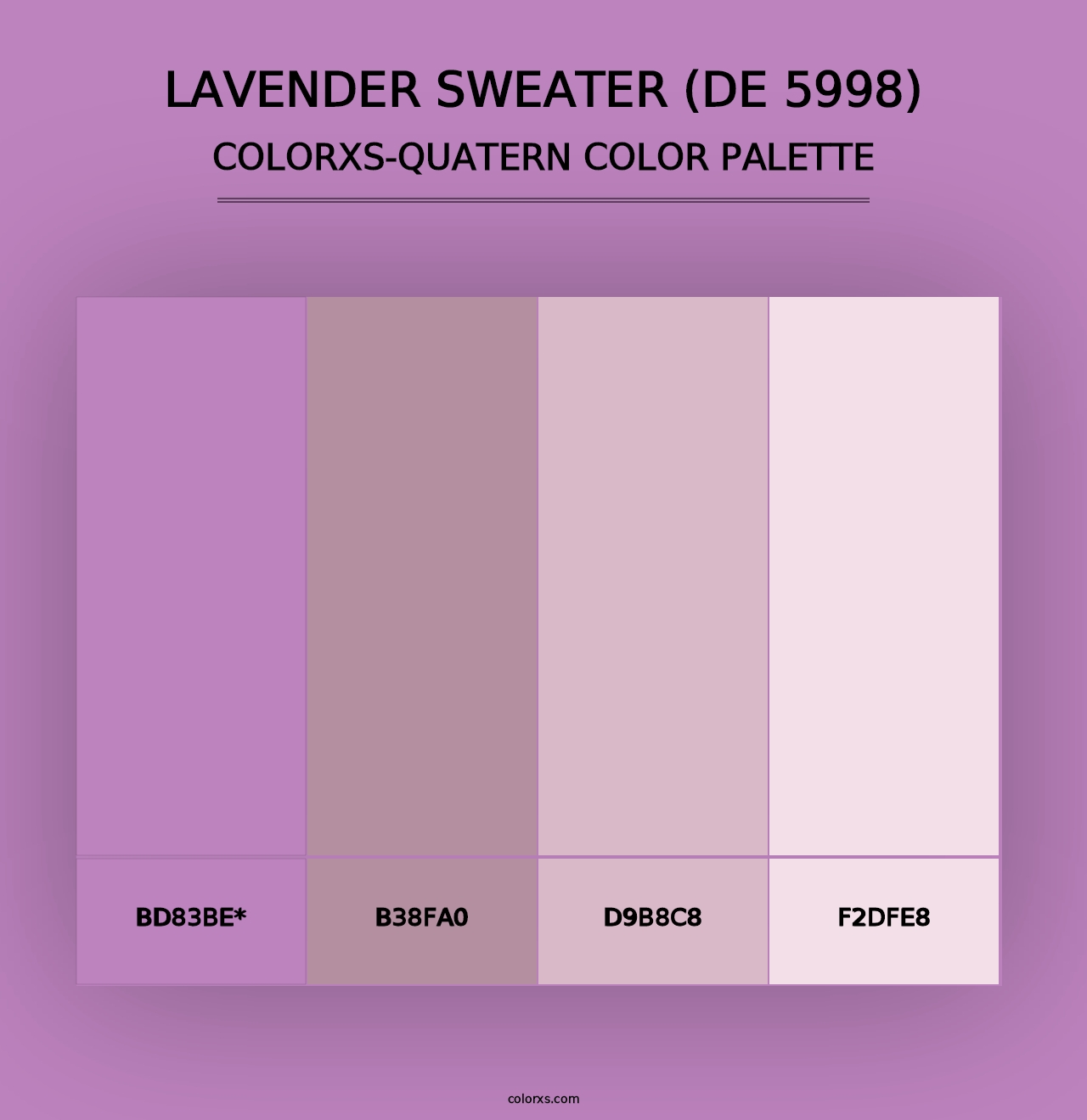 Lavender Sweater (DE 5998) - Colorxs Quad Palette