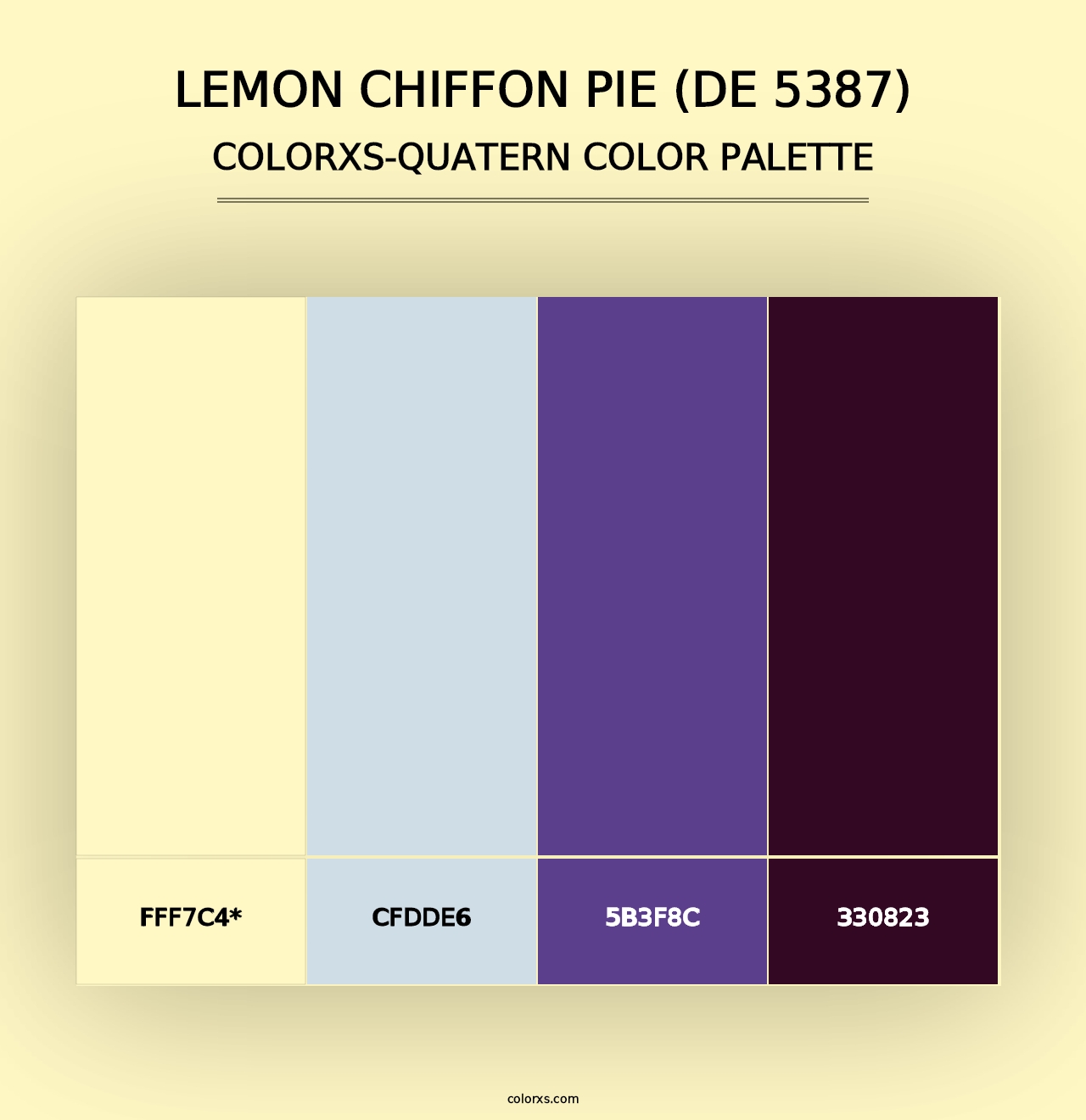 Lemon Chiffon Pie (DE 5387) - Colorxs Quad Palette