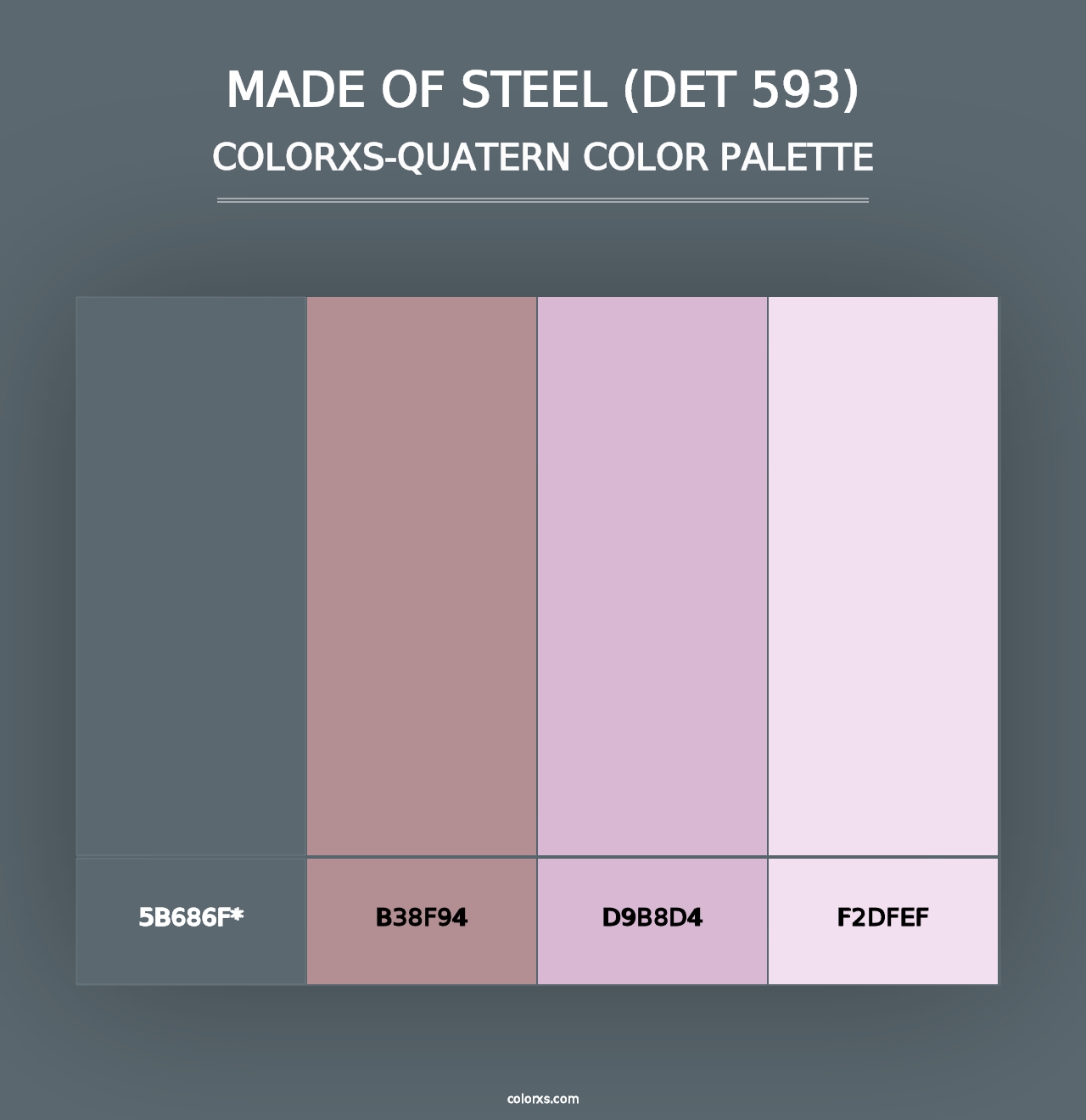 Made of Steel (DET 593) - Colorxs Quad Palette