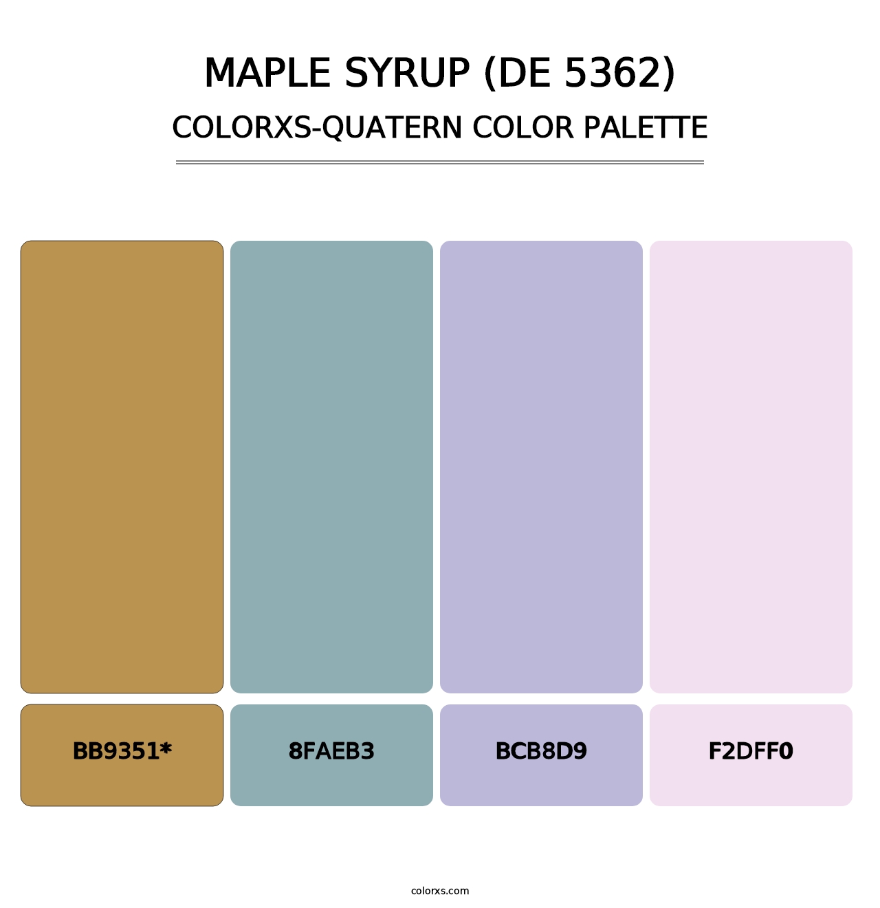 Maple Syrup (DE 5362) - Colorxs Quad Palette