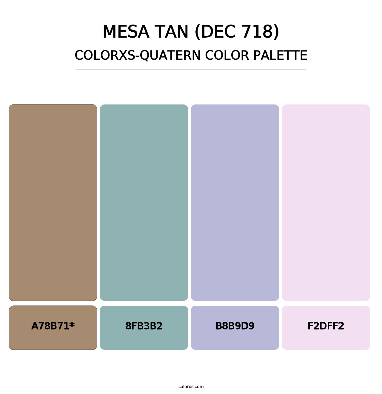 Mesa Tan (DEC 718) - Colorxs Quad Palette