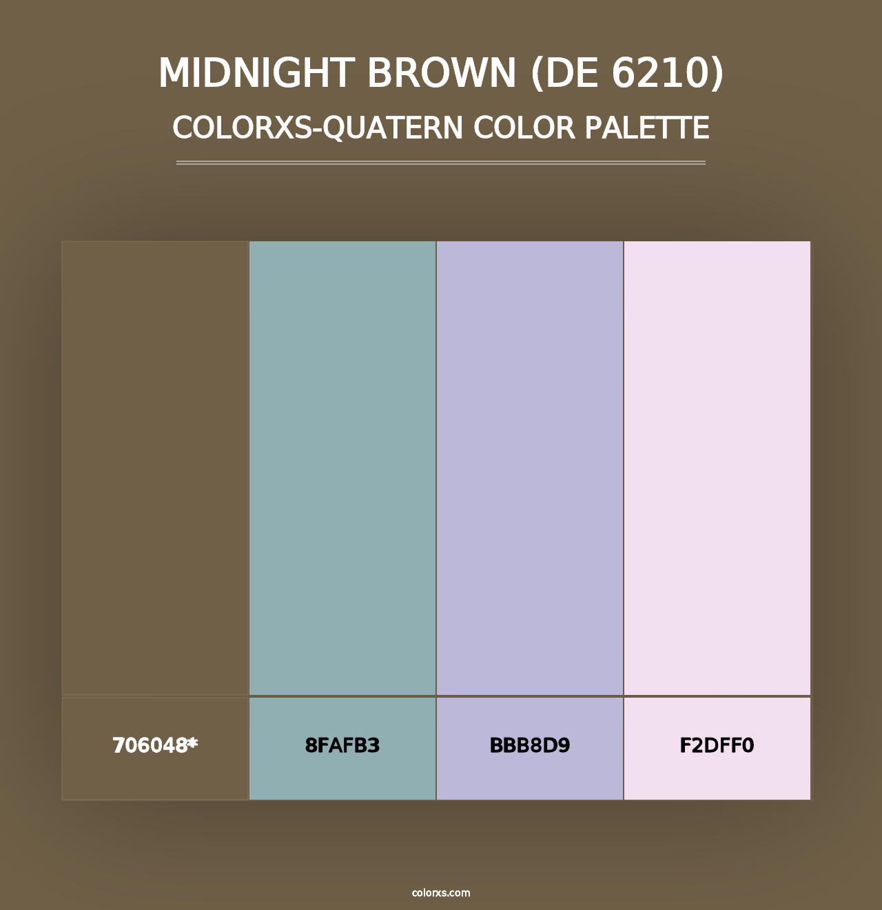 Midnight Brown (DE 6210) - Colorxs Quad Palette