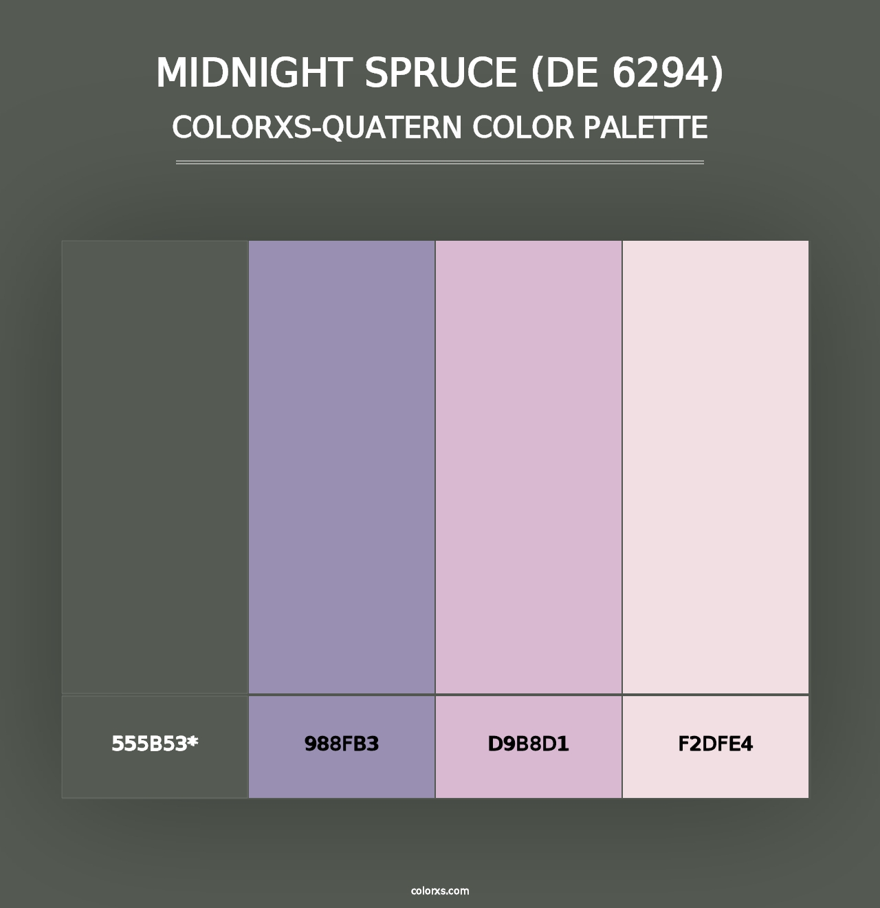 Midnight Spruce (DE 6294) - Colorxs Quad Palette