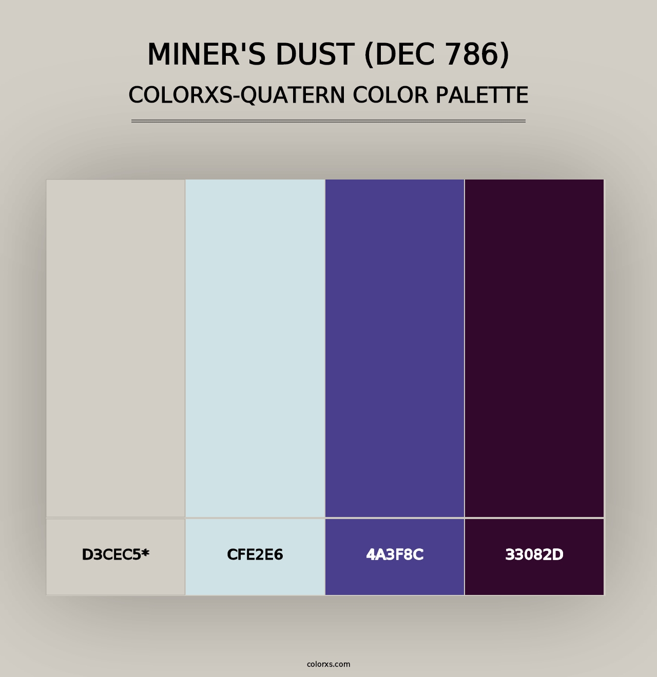 Miner's Dust (DEC 786) - Colorxs Quad Palette