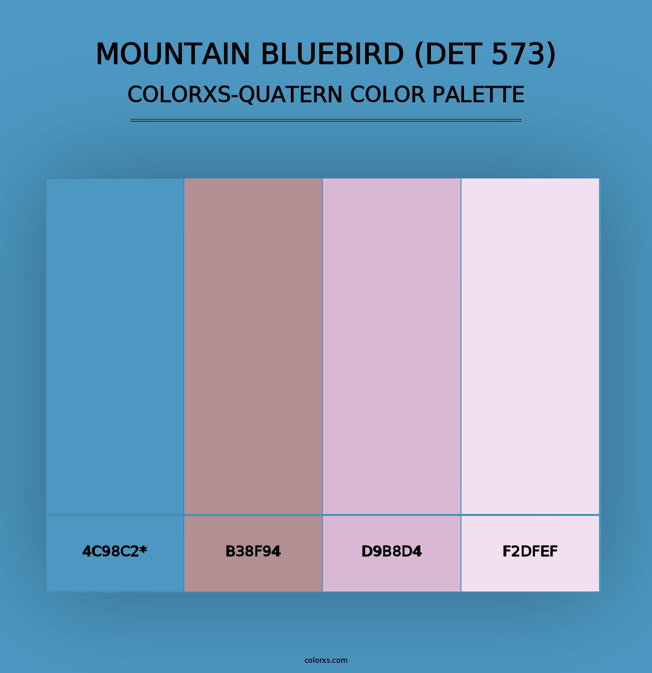 Mountain Bluebird (DET 573) - Colorxs Quad Palette