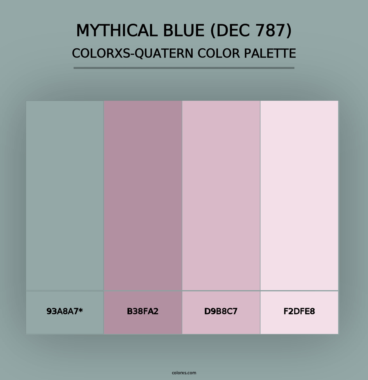 Mythical Blue (DEC 787) - Colorxs Quad Palette