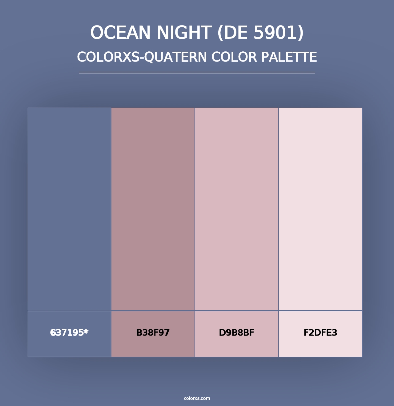 Ocean Night (DE 5901) - Colorxs Quad Palette