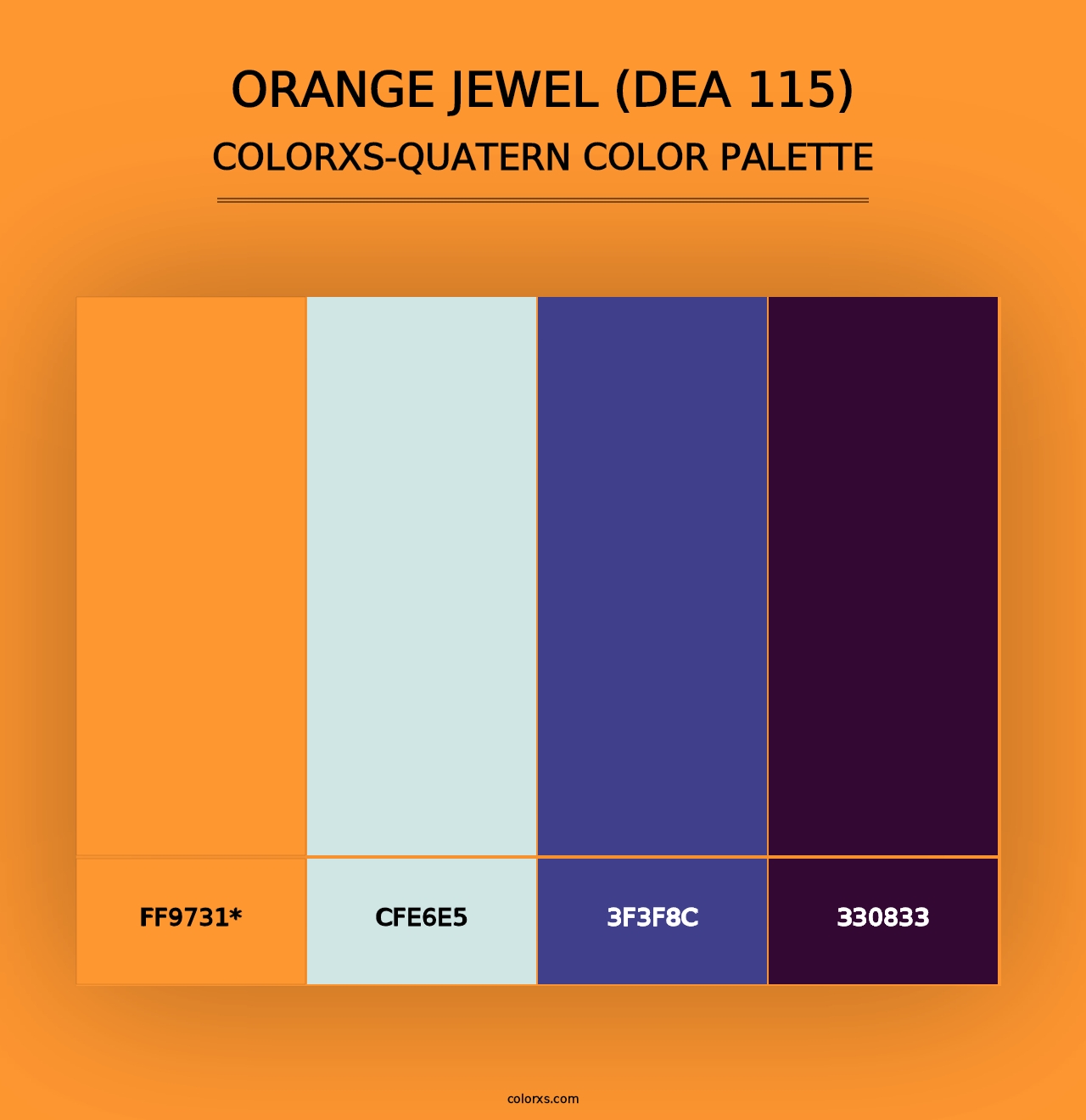 Orange Jewel (DEA 115) - Colorxs Quad Palette