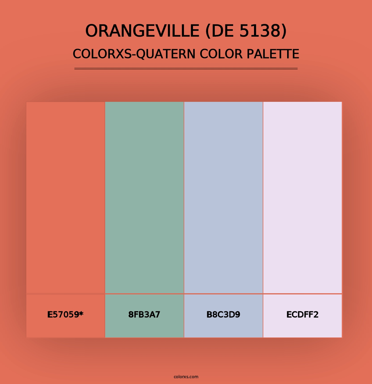 Orangeville (DE 5138) - Colorxs Quad Palette