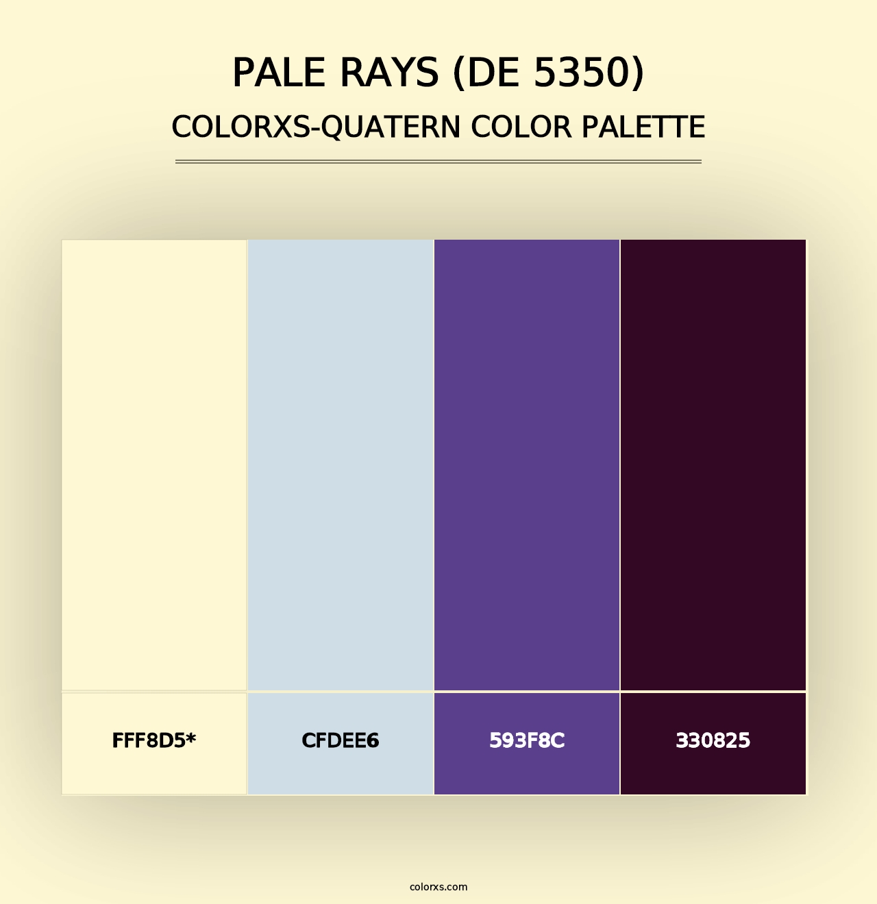 Pale Rays (DE 5350) - Colorxs Quad Palette