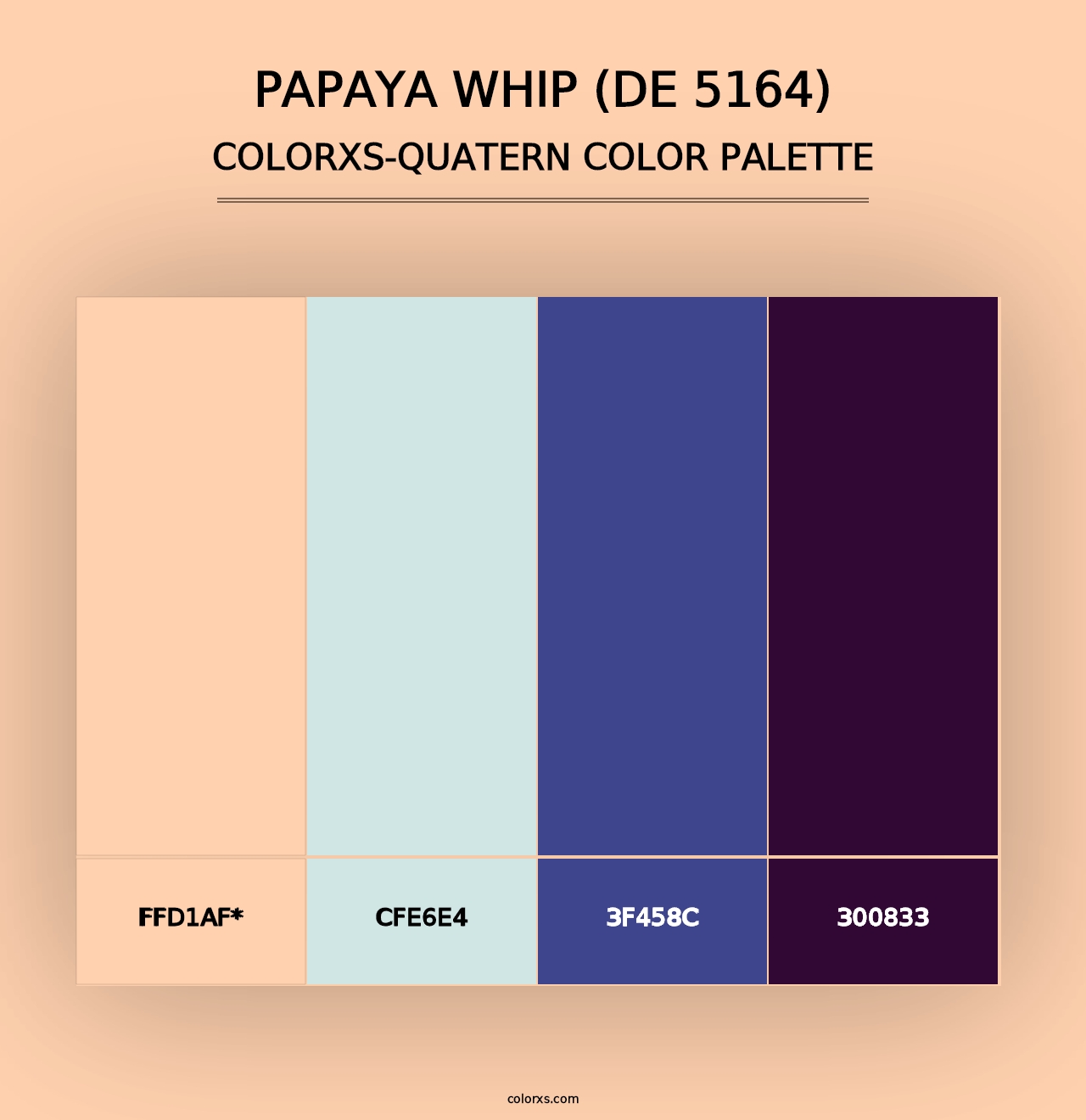 Papaya Whip (DE 5164) - Colorxs Quad Palette