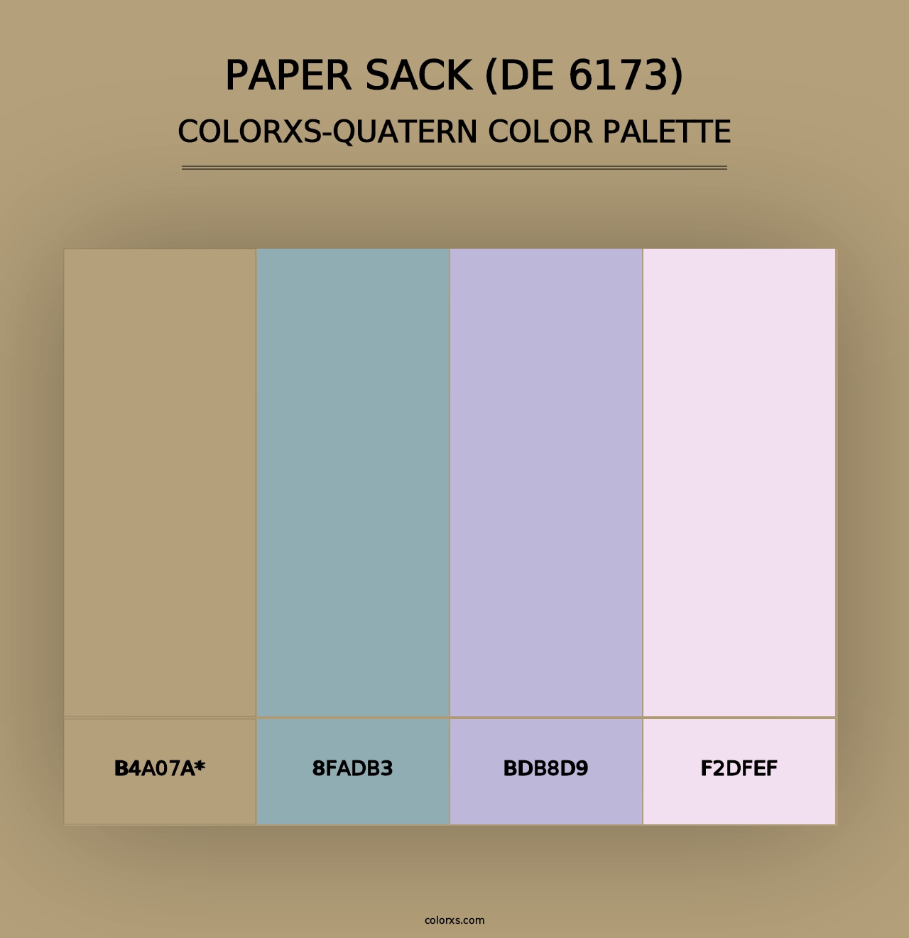 Paper Sack (DE 6173) - Colorxs Quad Palette