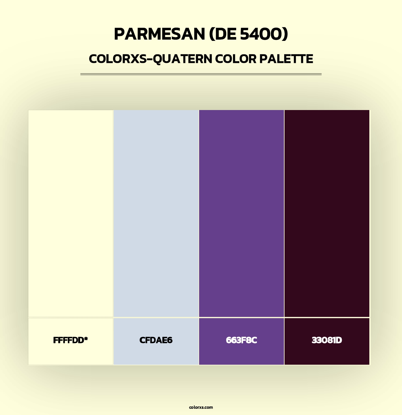 Parmesan (DE 5400) - Colorxs Quad Palette